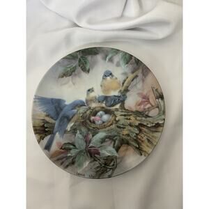 Vtg 1989 Collector Blue Bird “ Song Of Promise “Plate. Plate # 1152, Lena Liu.